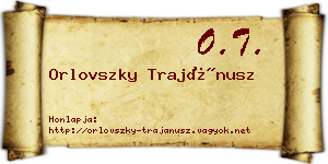 Orlovszky Trajánusz névjegykártya